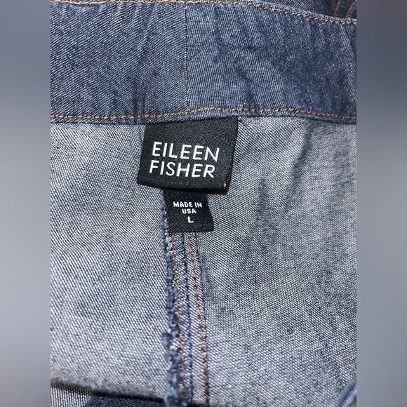 Eileen Fisher 5 Pocket Lean Jean/Slack Dark Indigo Size Large‎ - Picture 3 of 8